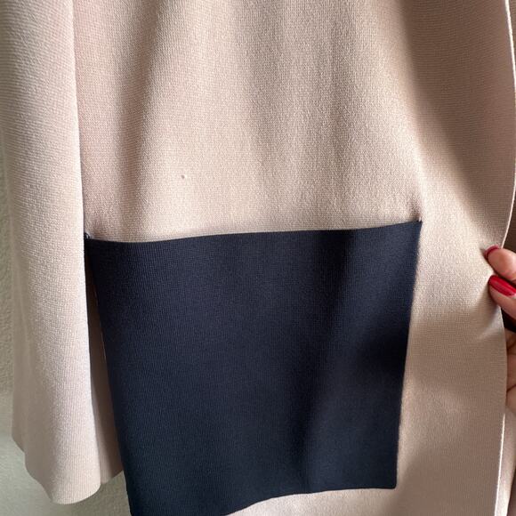 COS Long Structured Knit Jacket Beige Open Front Coatigan - Picture 5 of 12